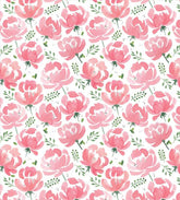 Pink Floral Digital Printed Fabric Material